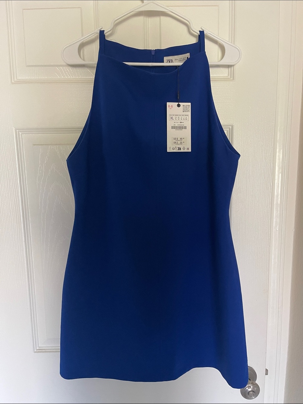 Zara Cobalt Blue Halter Mini Dress